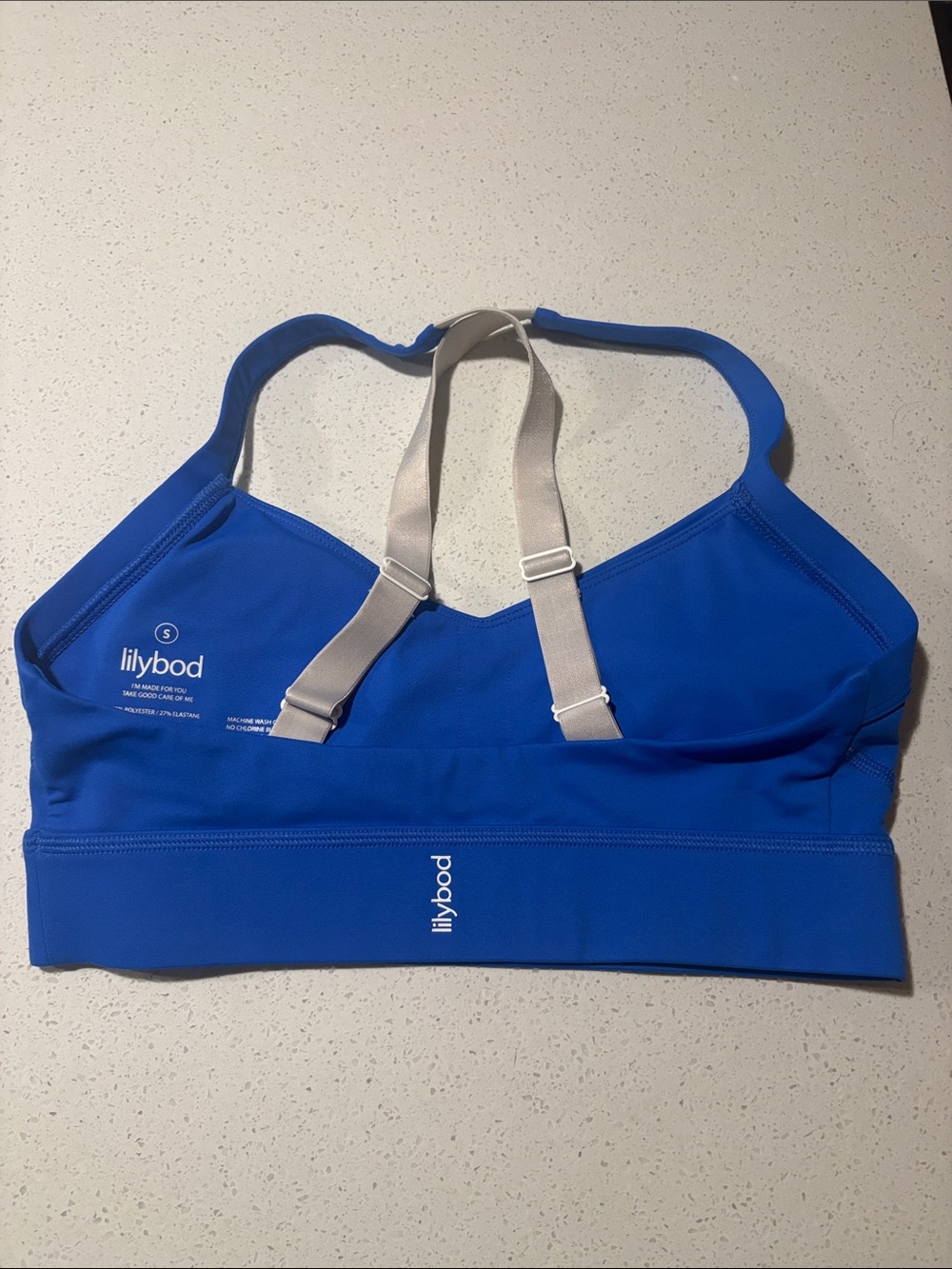 Lilybod Royal Blue Adjustable-Strap Sports Bra